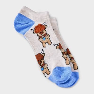 Highland Cows Low Cut Socks, Women, 4-10