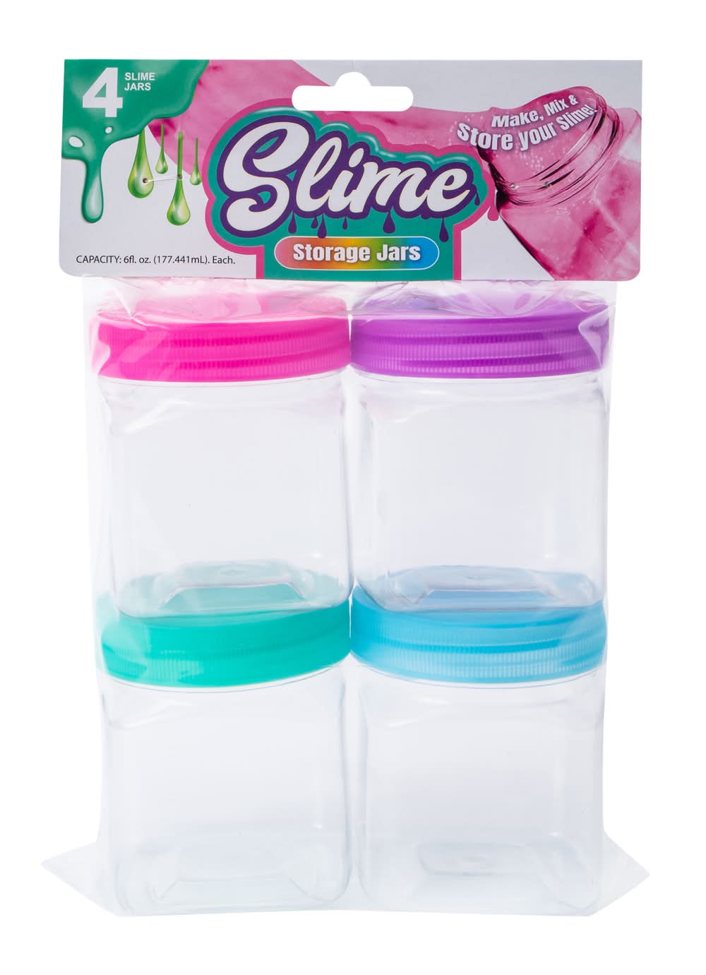 Slime Storage Jar 6oz 4-Pack