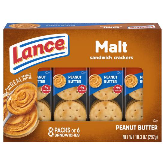 Lance Malt Peanut Butter Sandwich Crackers (8 ct)