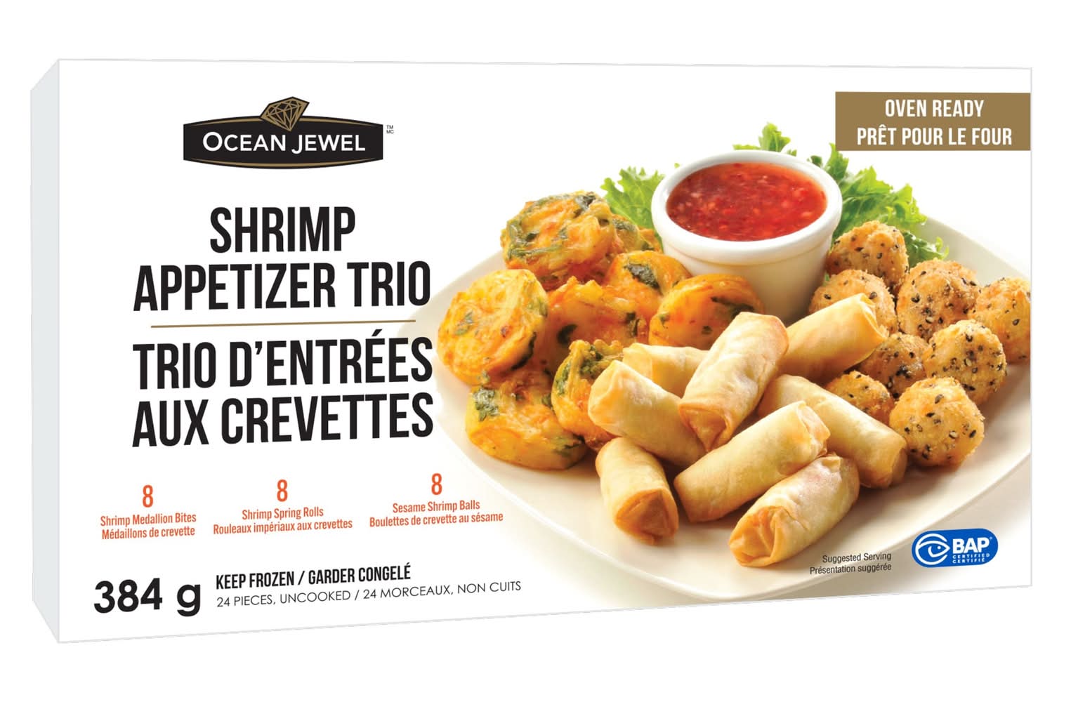 Ocean Jewel Shrimp Appetizer Trio (384 g, 24 ct)