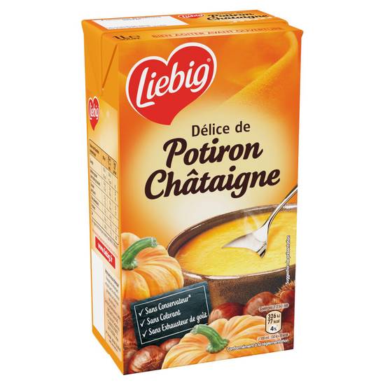 Soupe délice de potiron châtaigne, Liebig (1 L)  La Belle Vie : Courses en  Ligne - Livraison à Domicile