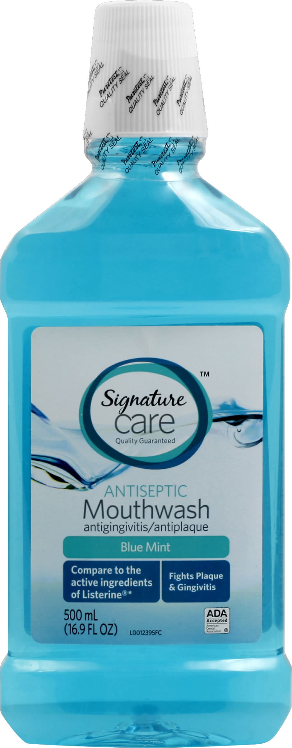 Signature Care Antiseptic Mouthwash, Blue Mint (16.9 fl oz)
