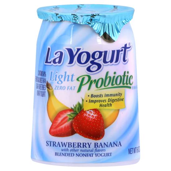 La Yogurt Strawberry Banana Probiotic Blended Yogurt