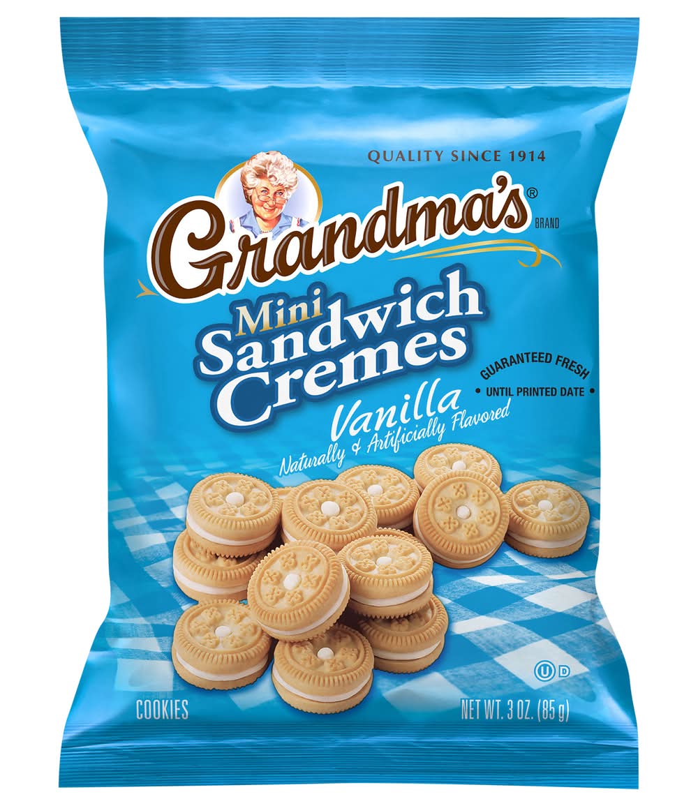 Grandma's Mini Sandwich Cremes Cookies, Vanilla (3 oz)