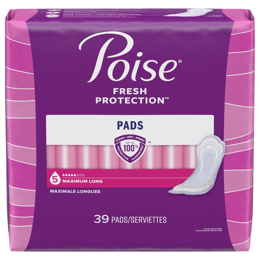 Poise Long Length Ultra Longue Pads (39 ct)