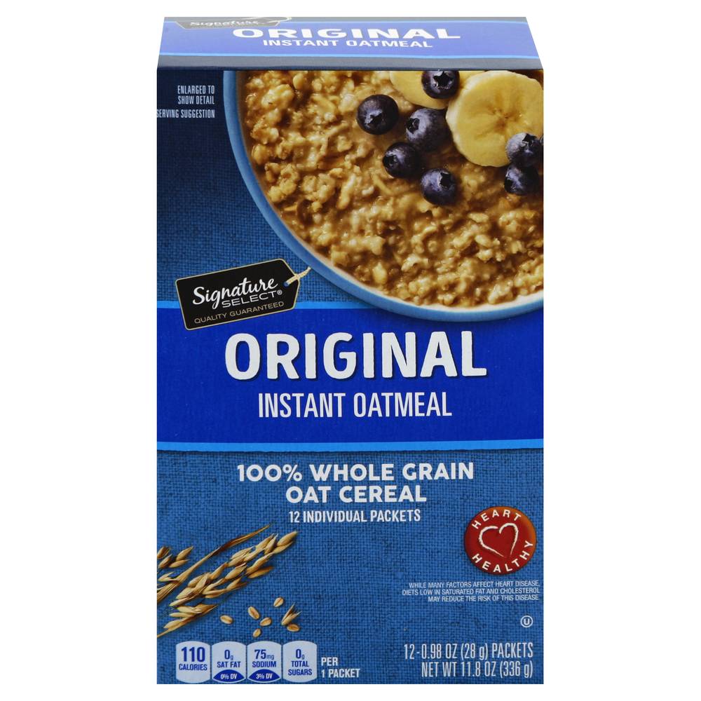 Signature Select 100% Whole Grain Original Instant Oatmeal (11.8 oz)