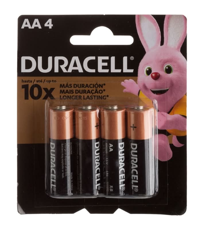 Duracell · Pilas alcalinas aa (4 un)
