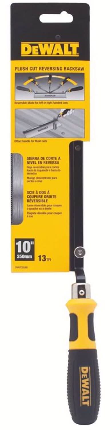 Dewalt 10 In. High Carbon Steel Flush Cut Reversing Back Saw 13 Tpi 1 Pc