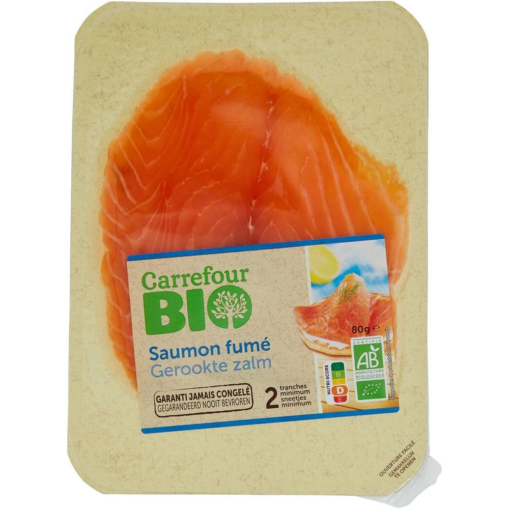Carrefour Bio - Saumon fumé bio (2 pièces)