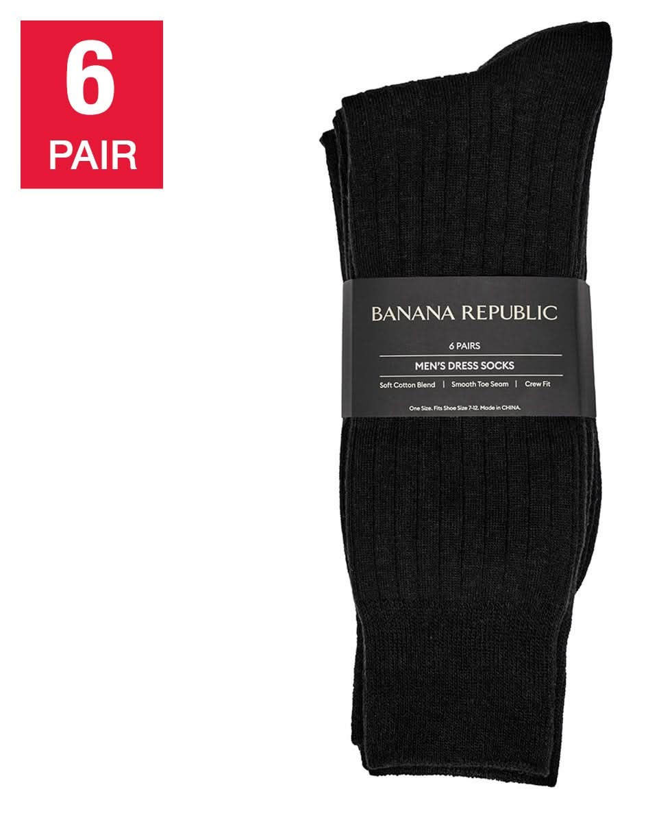 Banana Republic Men's Dress Socks, 6-pair, Assorted Colors