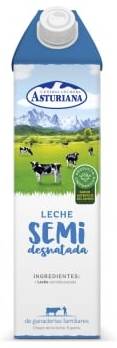 Leche semidesnatada Central Lechera Asturiana brik 1 l.