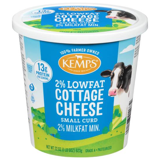 Kemps Lowfat Small Curd 2% Milkfat Min Cottage Cheese