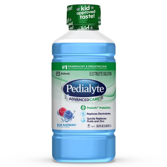 Pedialyte AdvancedCare Electrolyte Ready-to-Drink Solution Blue Raspberry (33.8 oz)