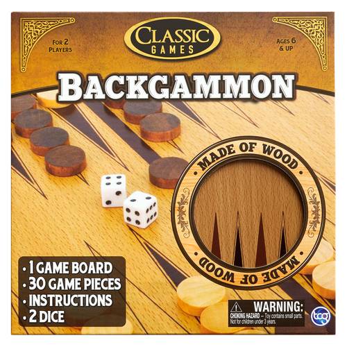 Classic Games Wood Backgammon Set