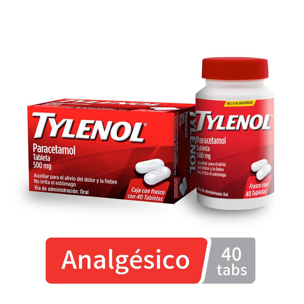 Tylenol · Paracetamol tabletas 500 mg (200 g)