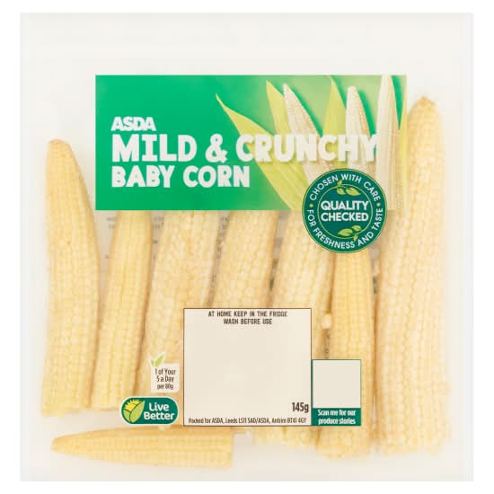 ASDA Mild & Crunchy Baby Corn (145g)