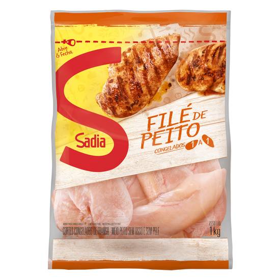 Sadia Filé de peito de frango congelado sem pele sem osso