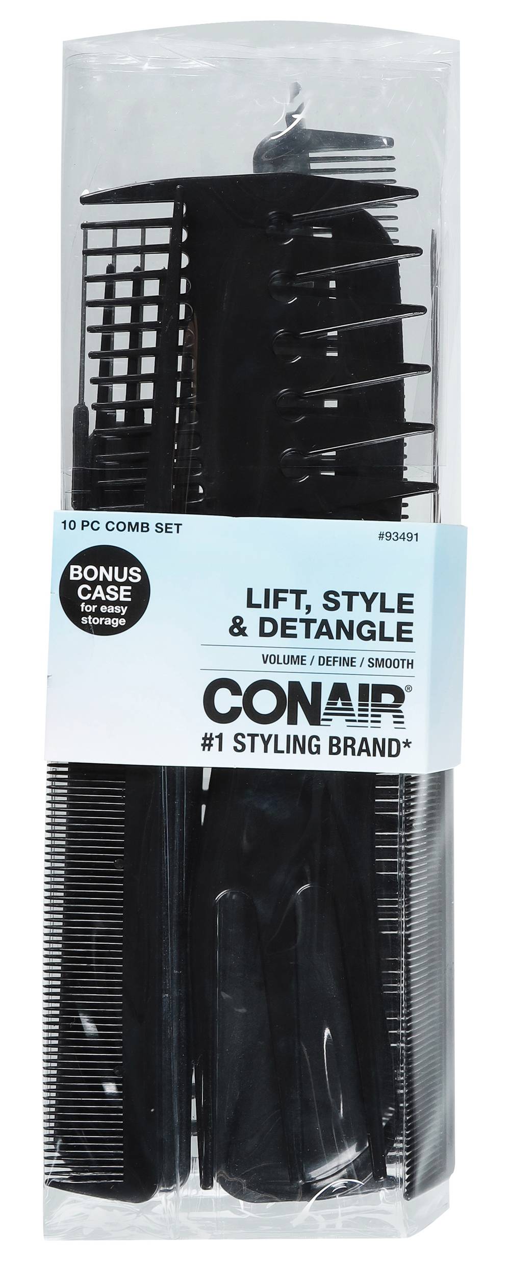 Conair Lift Style & Detangle Comb Set (10 ct)