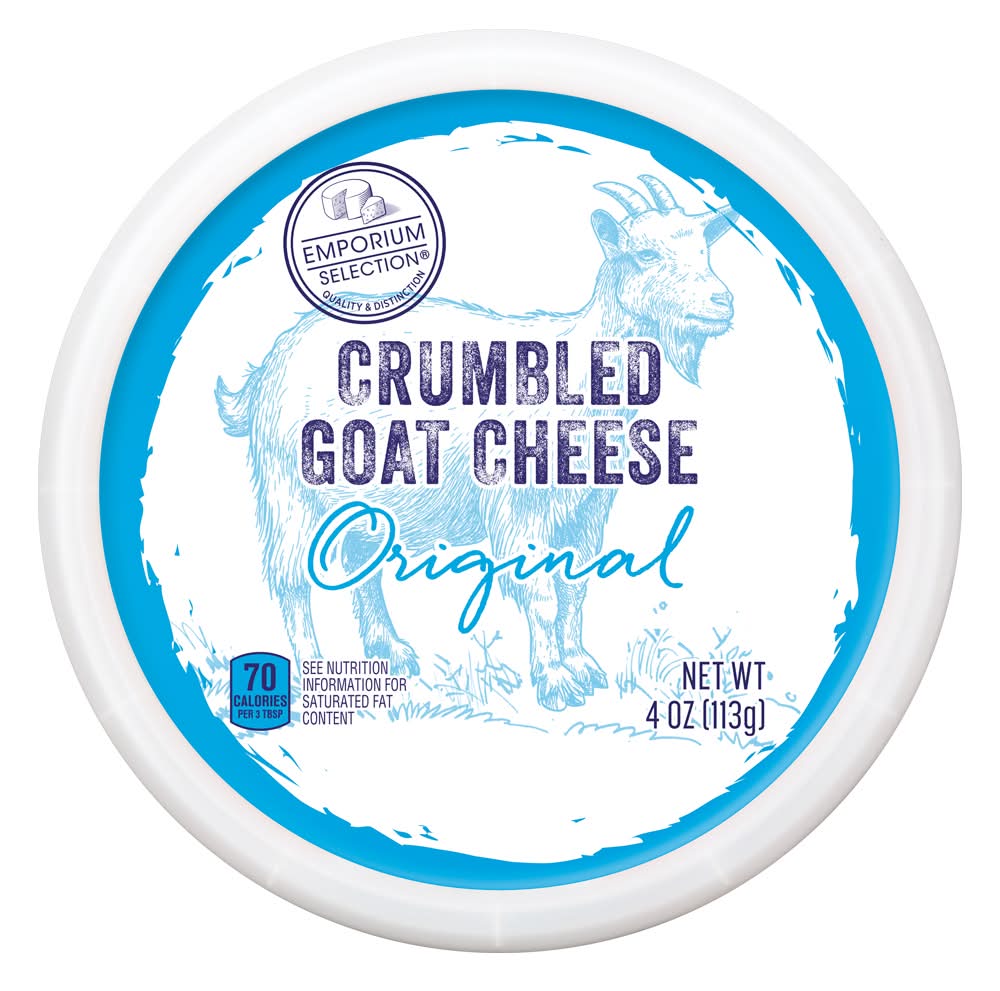 Emporium Selection Crumbled Goat Cheese, Original (4 oz)