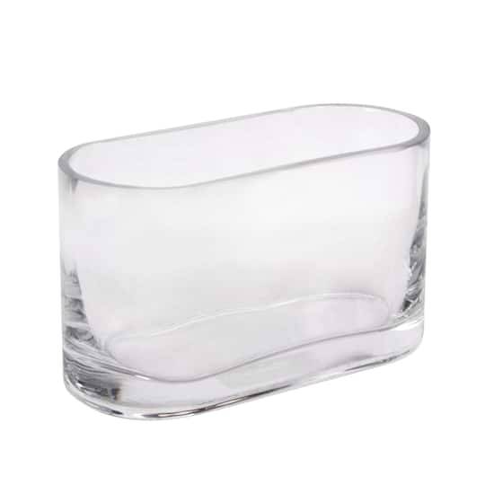 6.9" Oval Glass Vase By Ashland