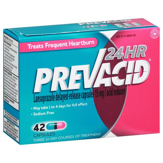 Prevacid Lansoprazole Delayed-Release Acid Reducer Capsules (42 ct)