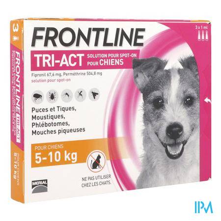Frontline Tri Act Spot On Chien S Solution X3 Antiparasitaire - Vétérinaire