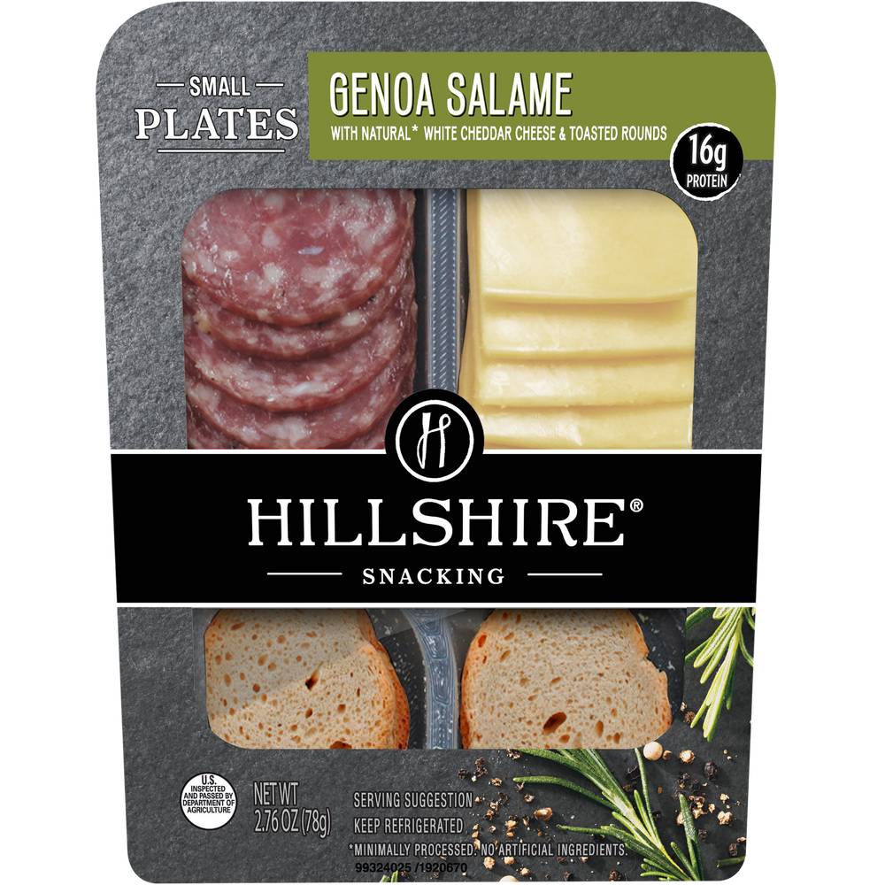 Hillshire Small Plate Genoa Salame White Cheddar Cheese & Toasted Rounds (2.76 oz)