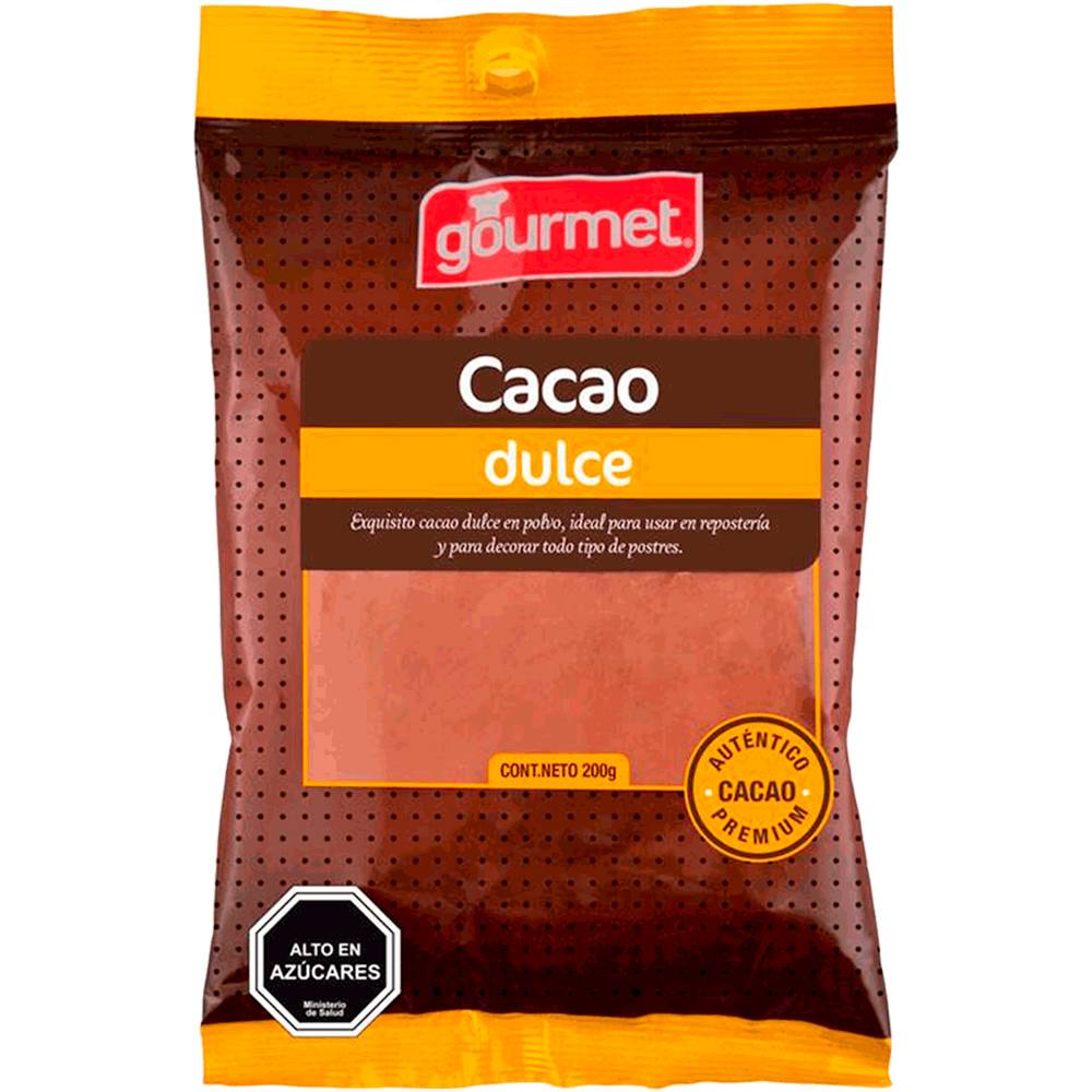 Gourmet chocolate dulce en polvo (bolsa 200 g)