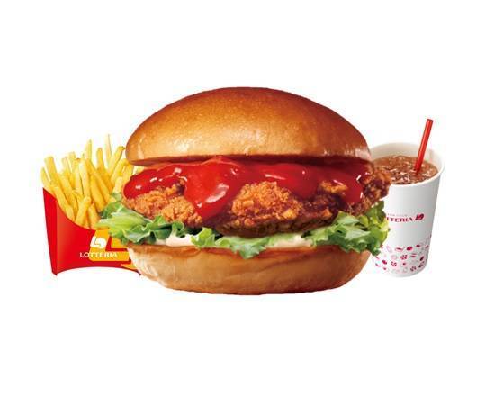 【セット】旨辛チキンフィレバーガー Spicy Chicken Fillet Burger Set