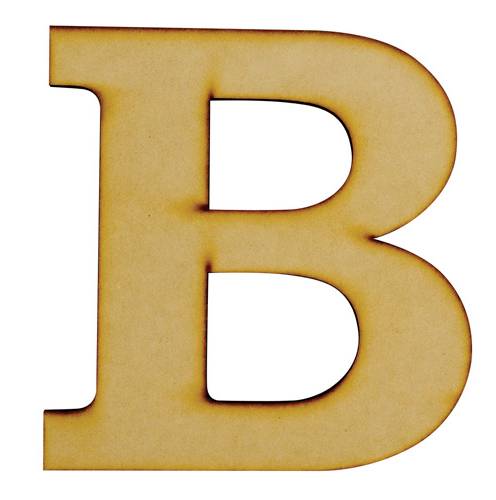 Mdf · Figura de madera mdf letra b de 4 cm (206,9 g)