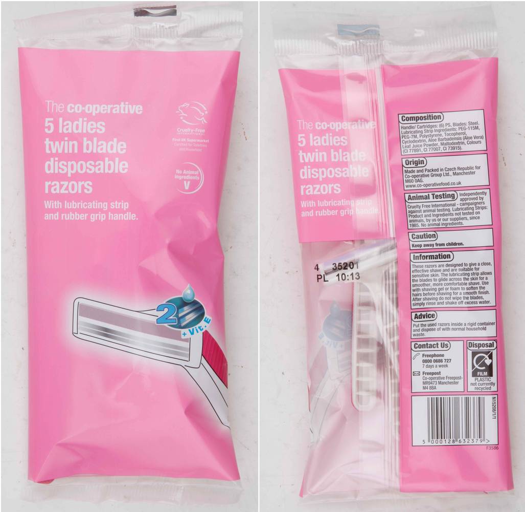 Co-Op For Women 5 Twin Blade Disposable Razors