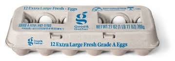 Good & Gather Grade a Eggs, Extra Large (27 oz, 12 ct)