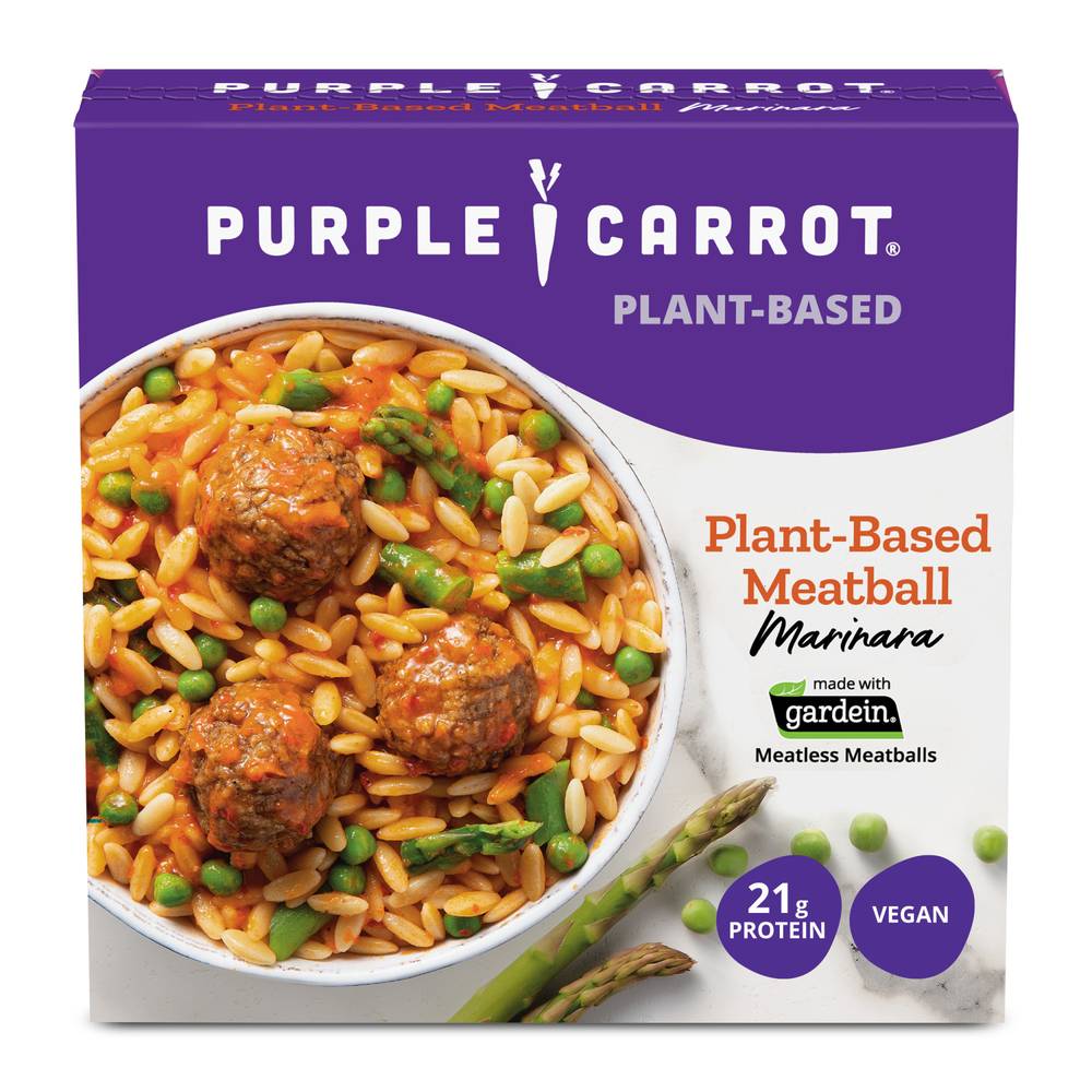 Purple Carrot Gardein Plant-Based Meatball Frozen Meal, Marinara (10.75 oz)