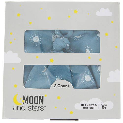 Moon & Stars Blanket & Hat Set - 2.0 ea