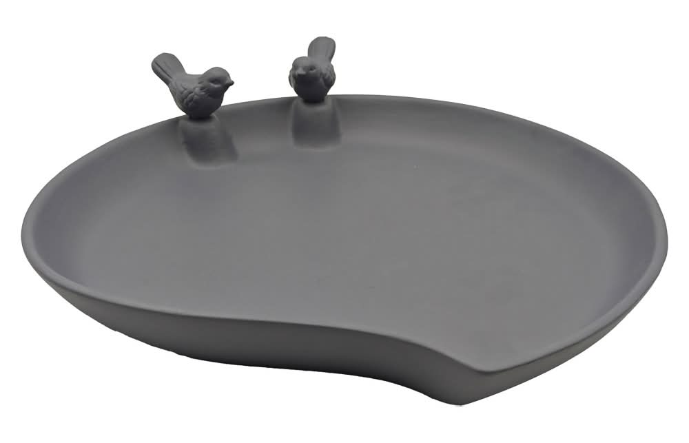 Belavi Cool Gray Birds Drinking Trough