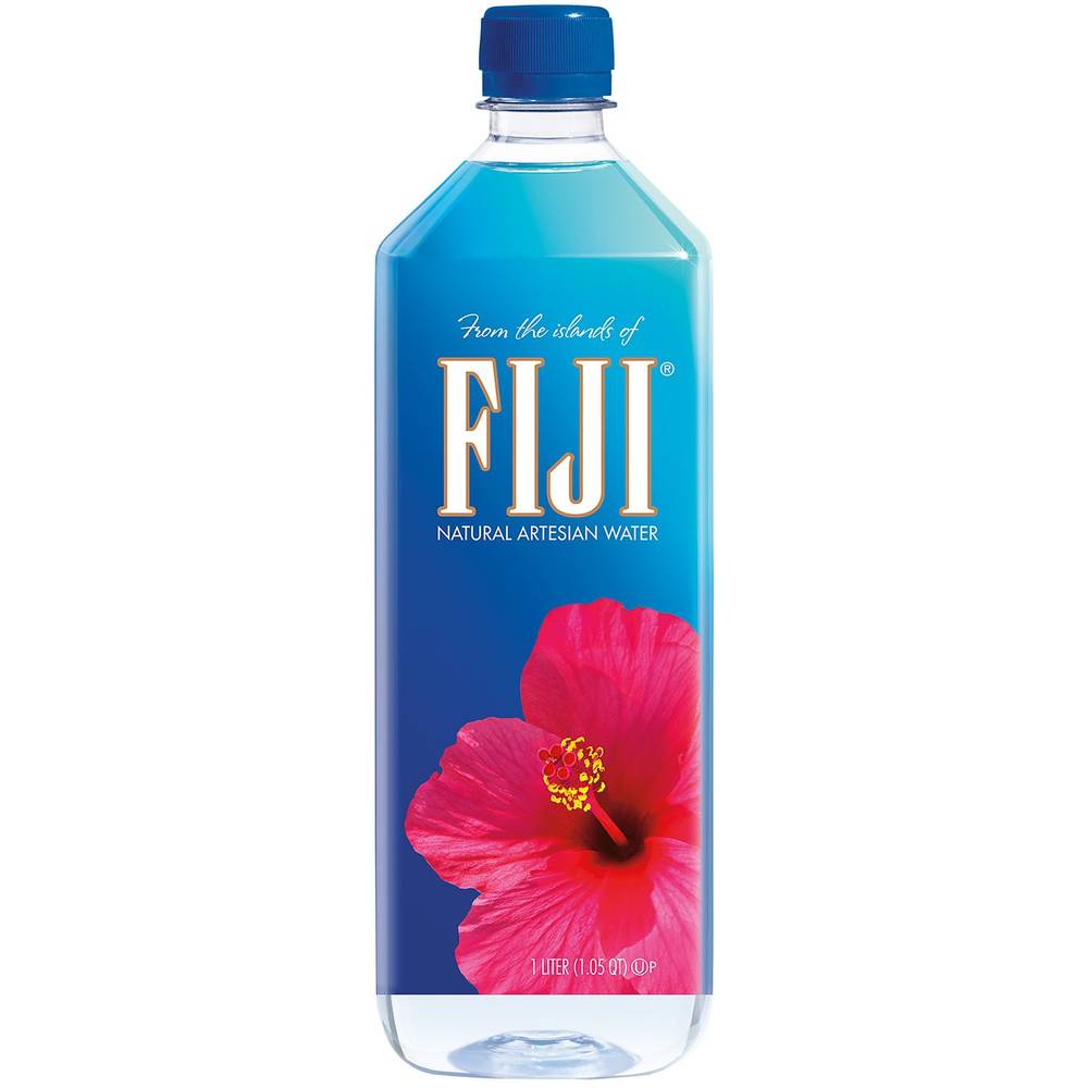 FIJI Natural Artesian Bottled Water, 1 Liter / 33.8 Fl Ounce (Single Bottle)
