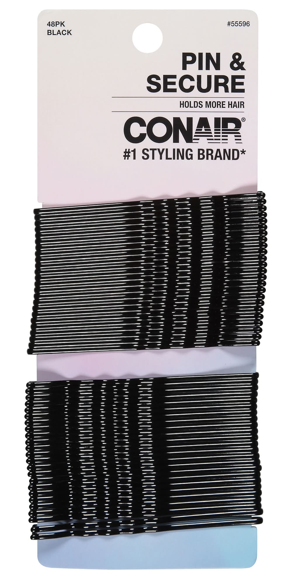 Conair Pin & Secure Bobby Pins, Black (3.2 oz, 48 ct)