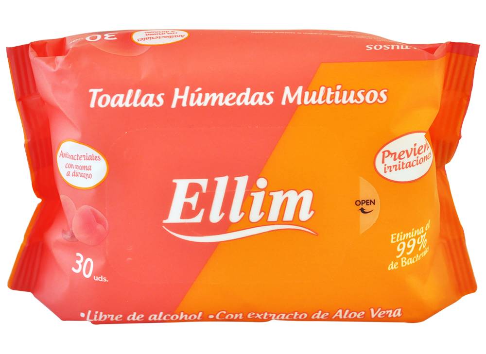 ELLIM TOALL HUM ANTIBAC  M/USO *30