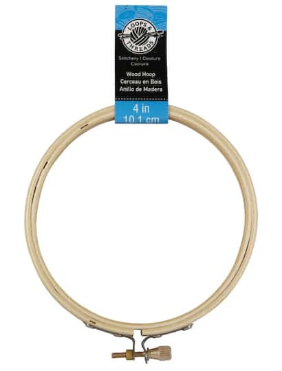 Loops & Threads Wooden Embroidery Hoop, 4 Inch