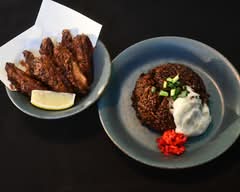 鉄板背脂炒飯 黒龍 Iron plate back fat fried rice black dragon