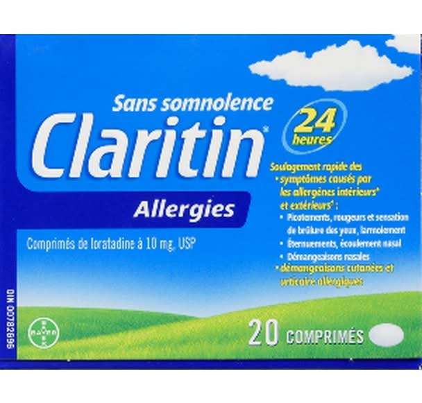 Claritin Non-Drowsy Allergy Loratadine Tablets 10 mg (20 ct)