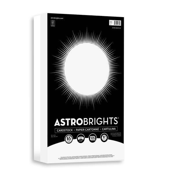 Astrobrights Cardstock Paper White 125 Sheets