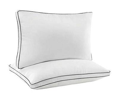 Us Polo Gusseted Jumbo Pillows, White (2 ct)