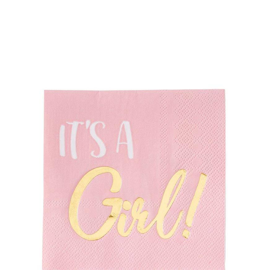 Party City It's a Beverage Napkins (female/metallic gold pink)