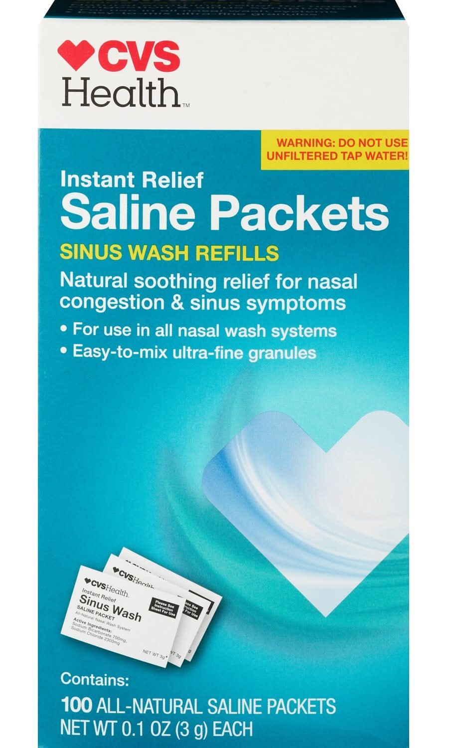 CVS Pharmacy Sinus Wash Refill Saline Packets (100 ct)