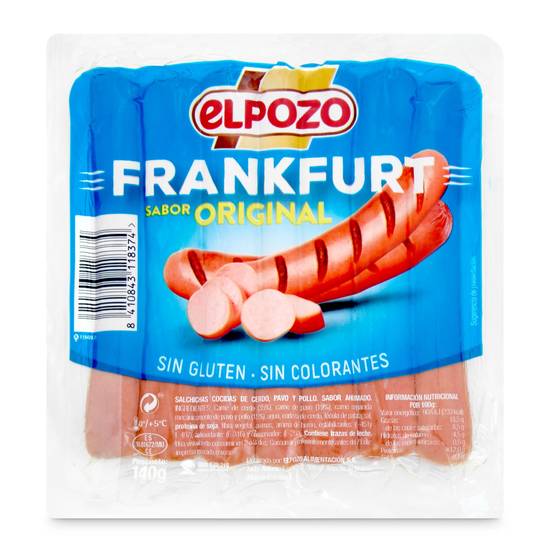 Salchichas frankfurt Elpozo bolsa 140 g