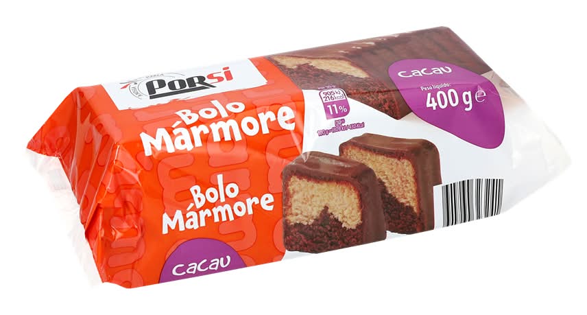PorSi - Bolo marmore, embalagem de 400g