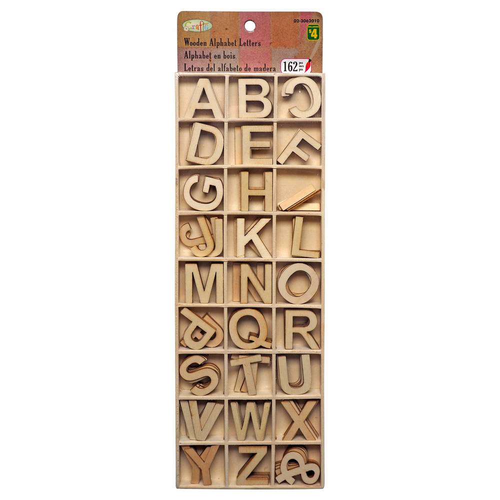 Craft lettres de l'alphabet en bois