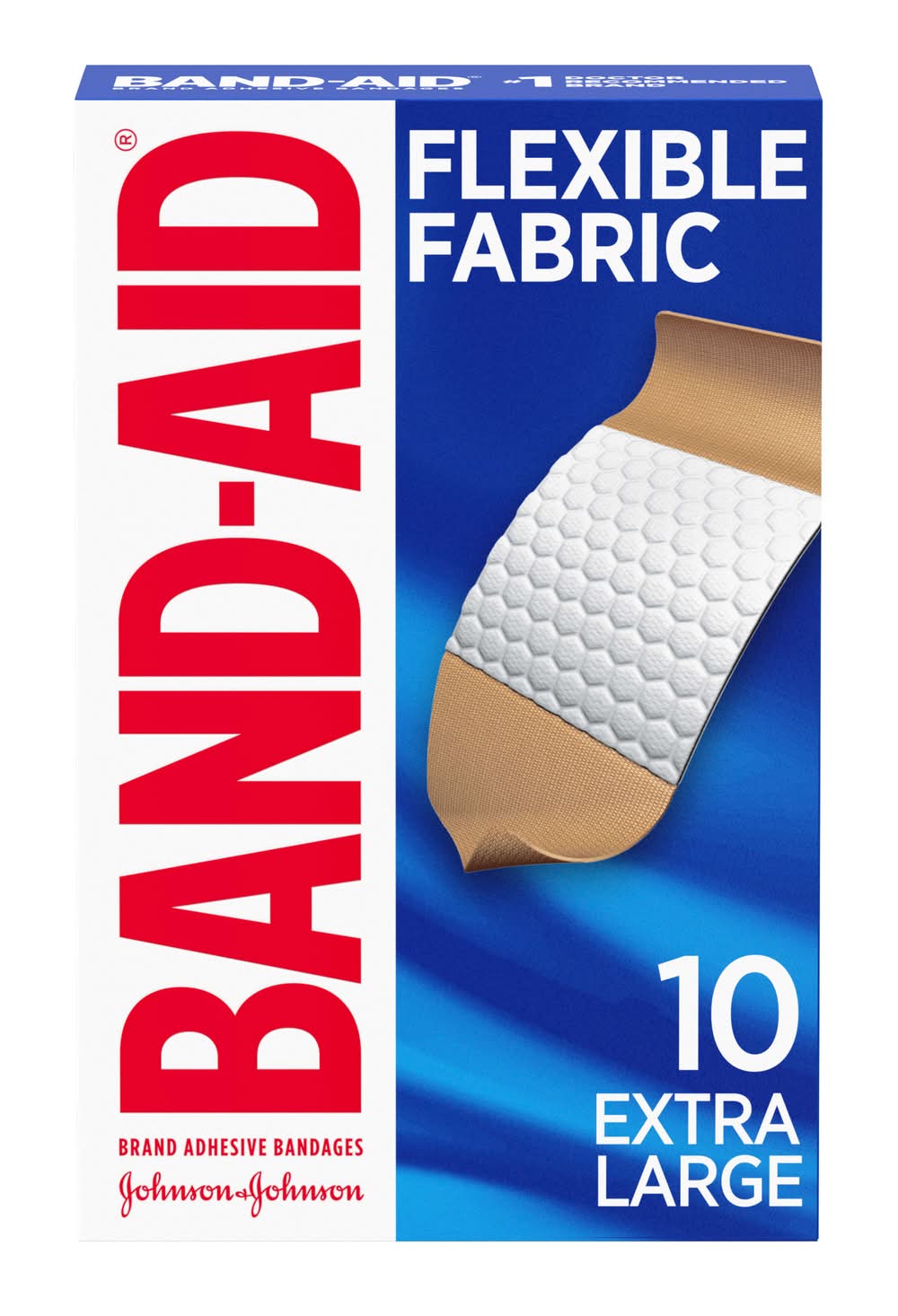 Band-Aid Flexible Fabric Adhesive Bandages, XL (10 ct)
