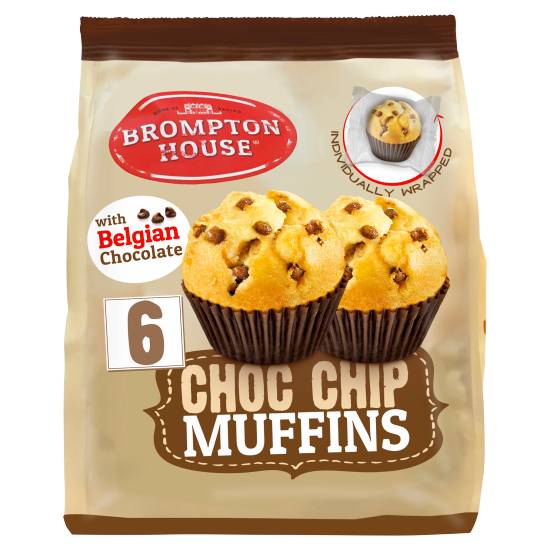 Brompton House Choc Chip, Muffins (6 pack)